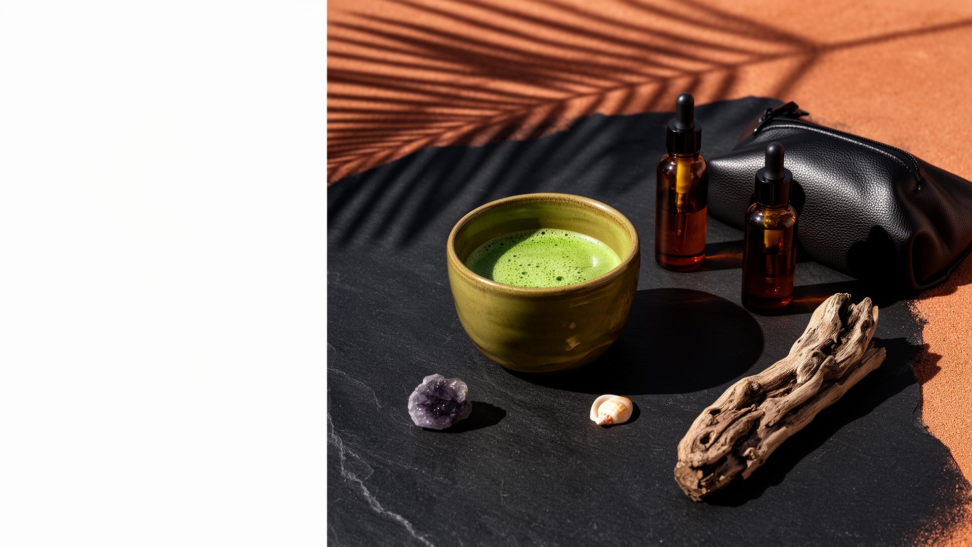 Matcha, skincare, amethyst, and island-inspired wellness essentials